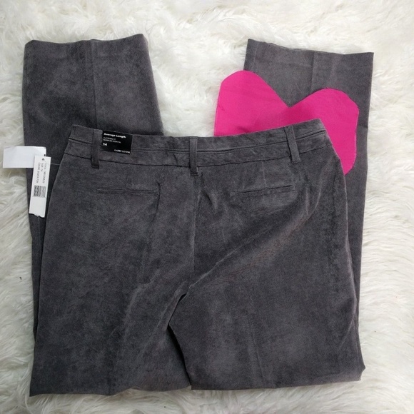 @ Larry Levine sz 14 Grey Straight Pants Corduroy - Picture 6 of 8